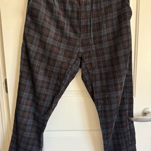 Carhartt Men's Corduroy Plaid Pants in Brown and Gray